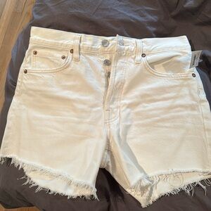 Agolde Parker long shorts- panna cotta